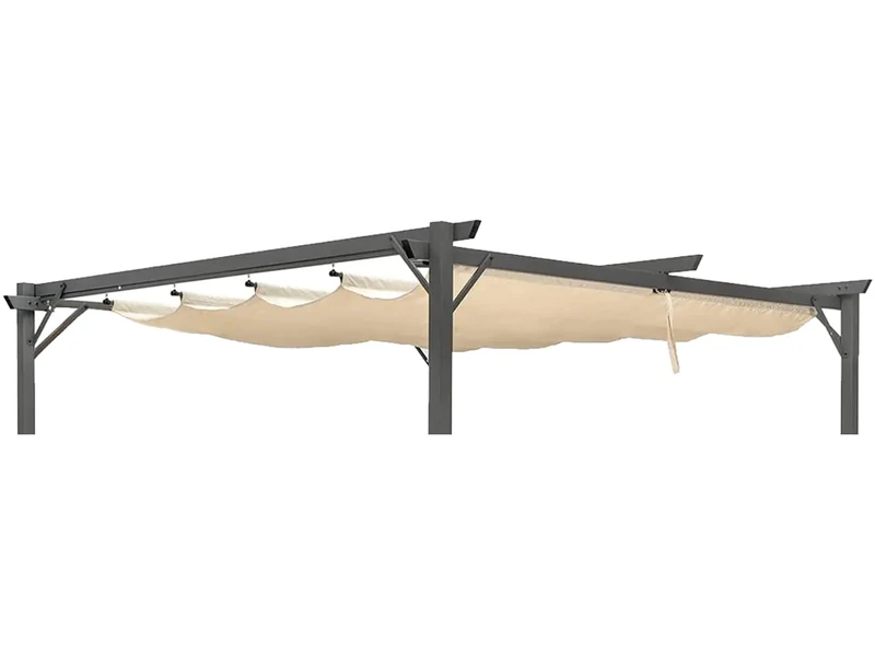 Replacement Tarpaulin for Retractable Pergola Polyester 180 g/m² Waterproof (3 x 3 Metres)