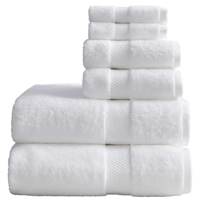 Springtree Home 100% Cotton Luxury Hotel Bath Towel Set | 6-Piece Set White