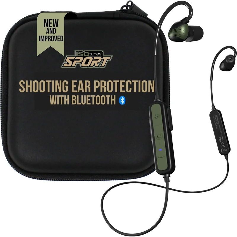 ISOtunes Sport ADVANCE BT 2.0 Shooting Ear Protection for Gun Range - Bluetooth Hearing Protection for Shooters, 26 dB Noise Reduction (NRR) Bluetooth Ear Protection, Electronic Shooting Ear Buds - Image 1