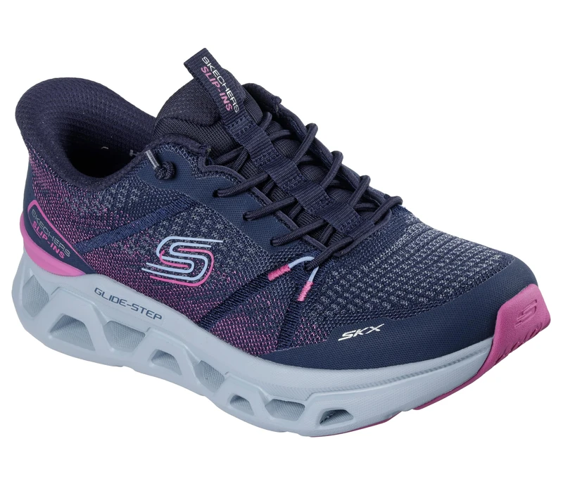 Skechers Women's Glide-Step Altus Fast Lane Trainers, Navy, 3.5 UK