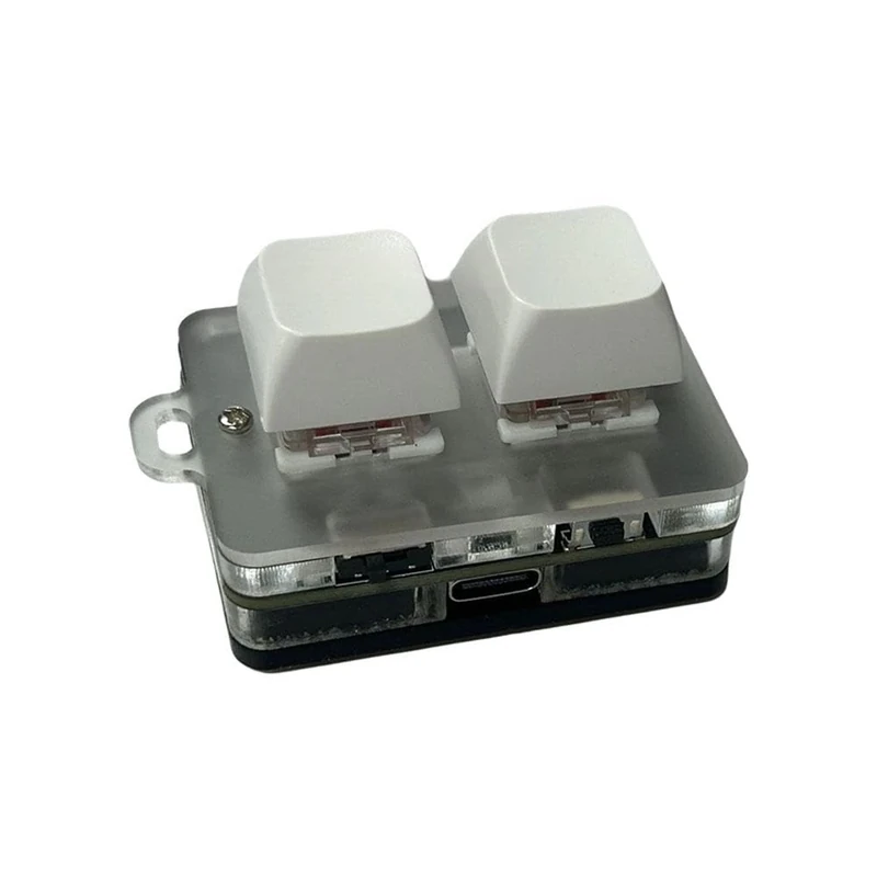 2 Keys Mini Custom Bluetooth Keyboard With RGB Light Hot-swappable Macropad Gaming Keypad Copy Paste mechanical computer macro axis key 2-button macro macro key computer 4 usb keyboard slot ga