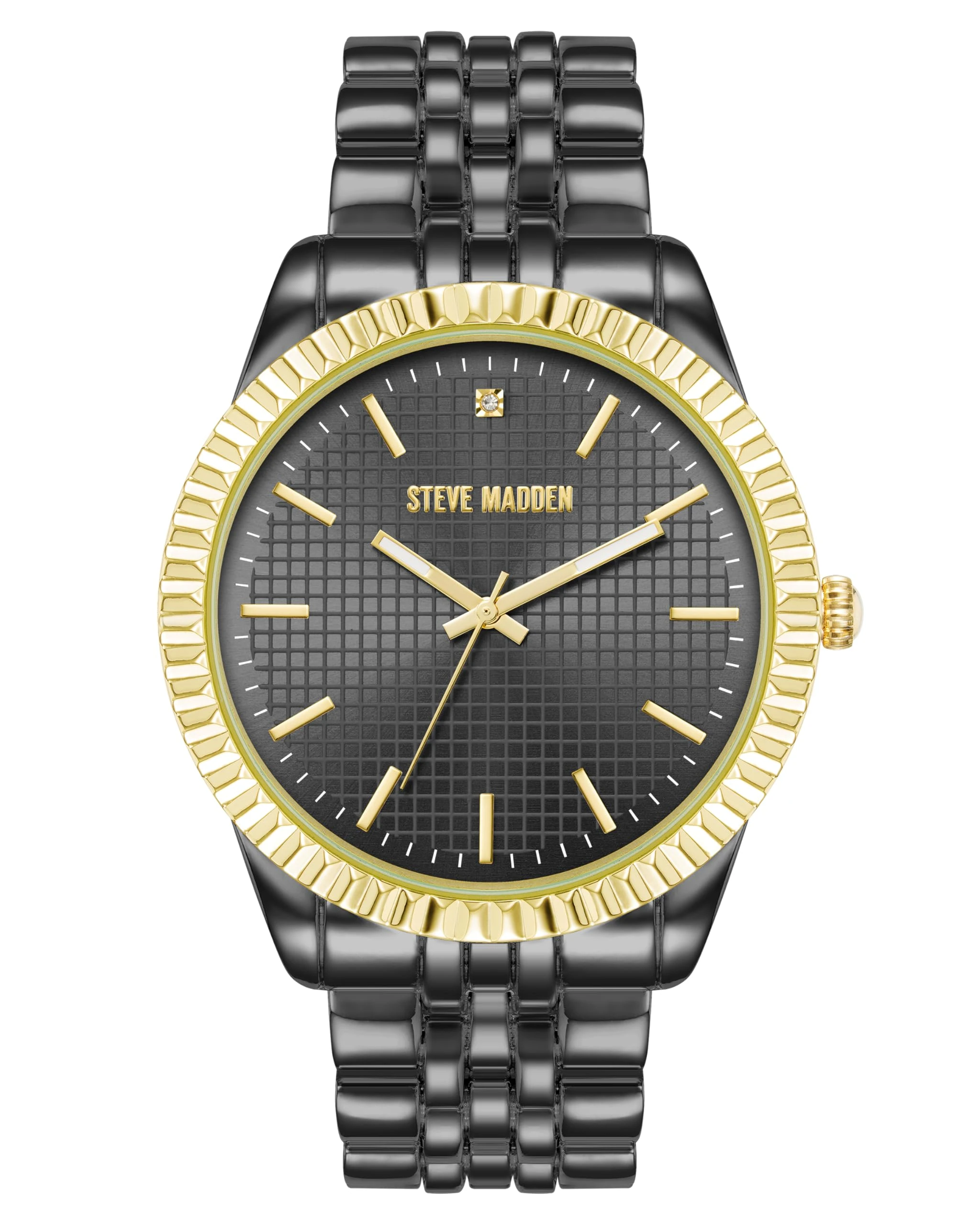 Steve Madden Men's Genuine Diamond Dial Bracelet Watch