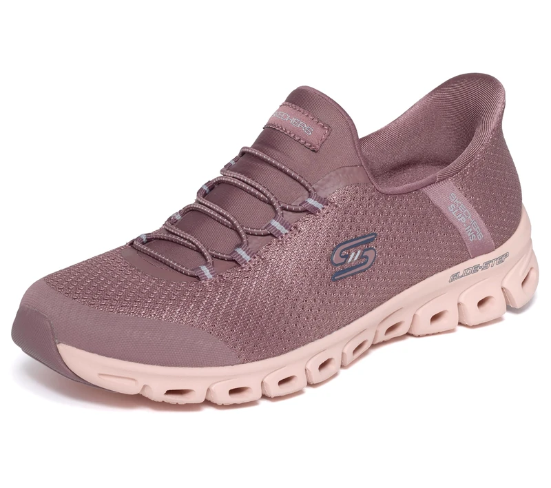 Skechers Women's Glide-Step Vibey Trainers, Burgundy, 9 UK