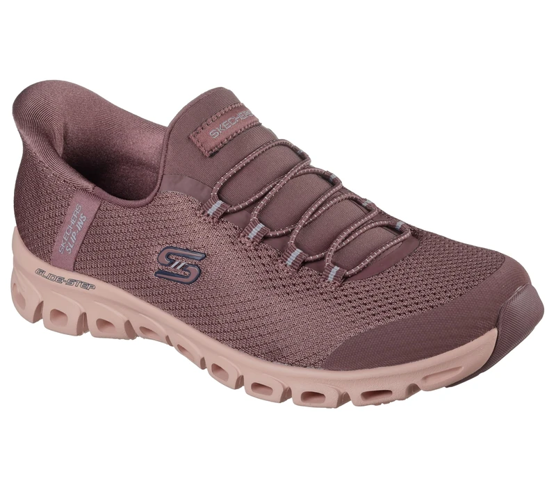 Skechers Women's Glide-Step VIBEY Sneaker, Burgundy, 6 UK