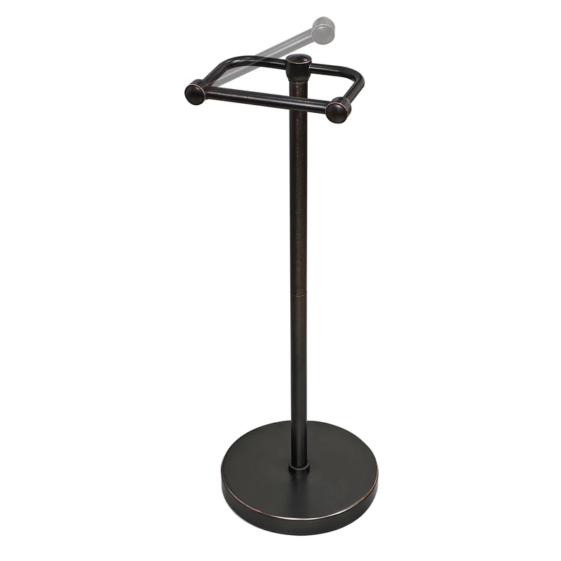 RARXTR Toilet Paper Holder Stand, Post Pivoting Design Free Standing Toilet Paper Holder, SUS304 Stainless Steel Toilet Paper Roll Holder, Heavy Stable Base (Oil Rubbed Bronze)
