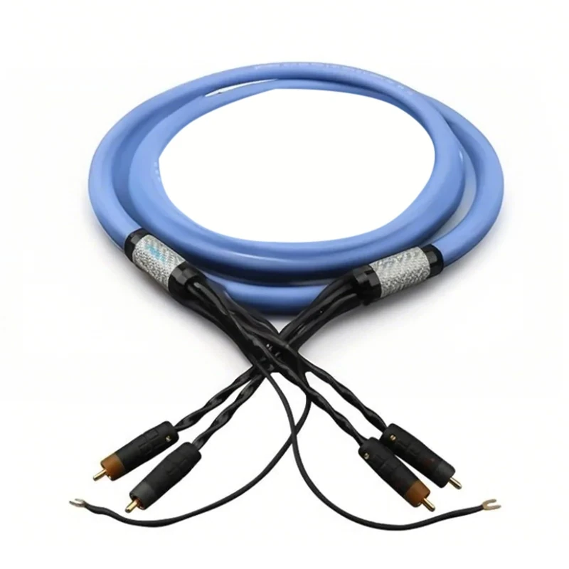 Rudiaoa Silver Plated Phonograph Turntables Ground Wire Heavy Duty Extension Cable For Recorders Phonograph Connectors Accessories