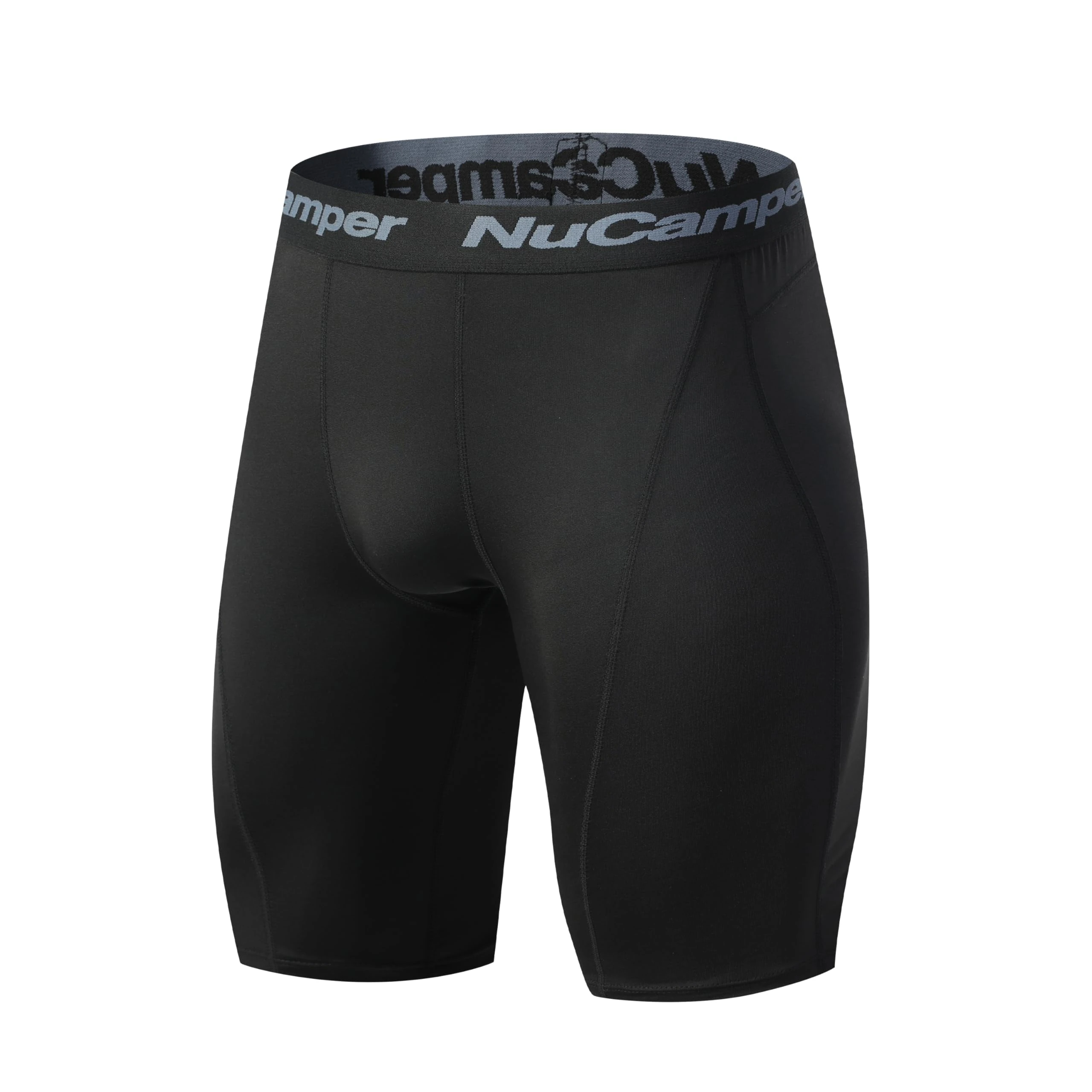 NuCamper Men’s Compression Shorts, Running Base Layer Shorts Mens Quick Dry Tight Dry Sports Shorts, Underwear Short for Workout, Cycling, Yoga, Gym Black