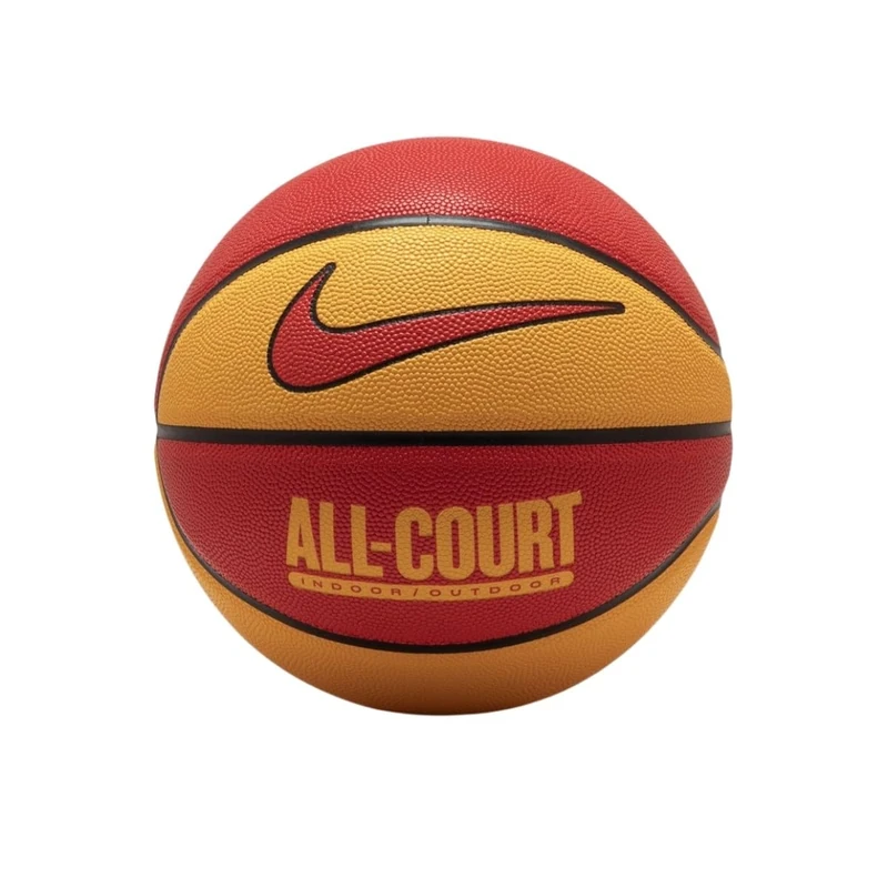 Nike Everyday All Court Basketball 8P – Indoor Outdoor Basketball Ball – Robust Training Basketball – Delivered Deflated, University Red/Black/Black/University Gold, 7
