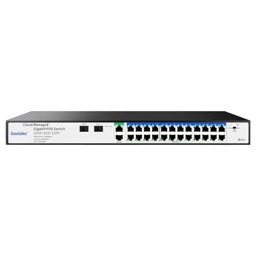 Goalake Switch Poe+ Gigabit 24 Ports