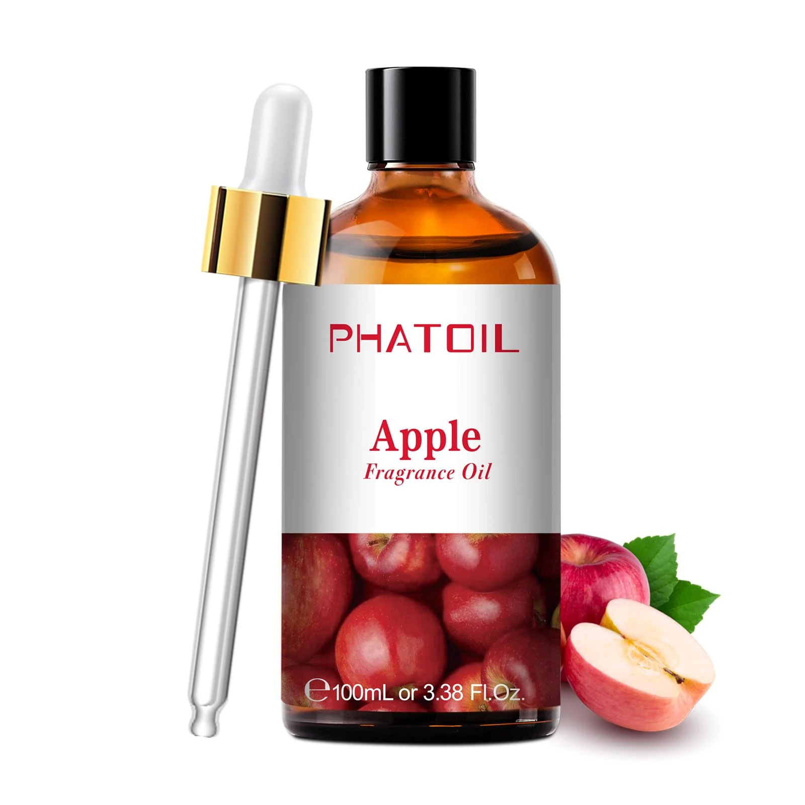 PHATOIL Apple Fragrance Oils for Aromatherapy, Essential Oils for Diffusers for Home, Perfect for Diffuser, Yoga, Skin Care, DIY Candle and Soap Making - 100ml