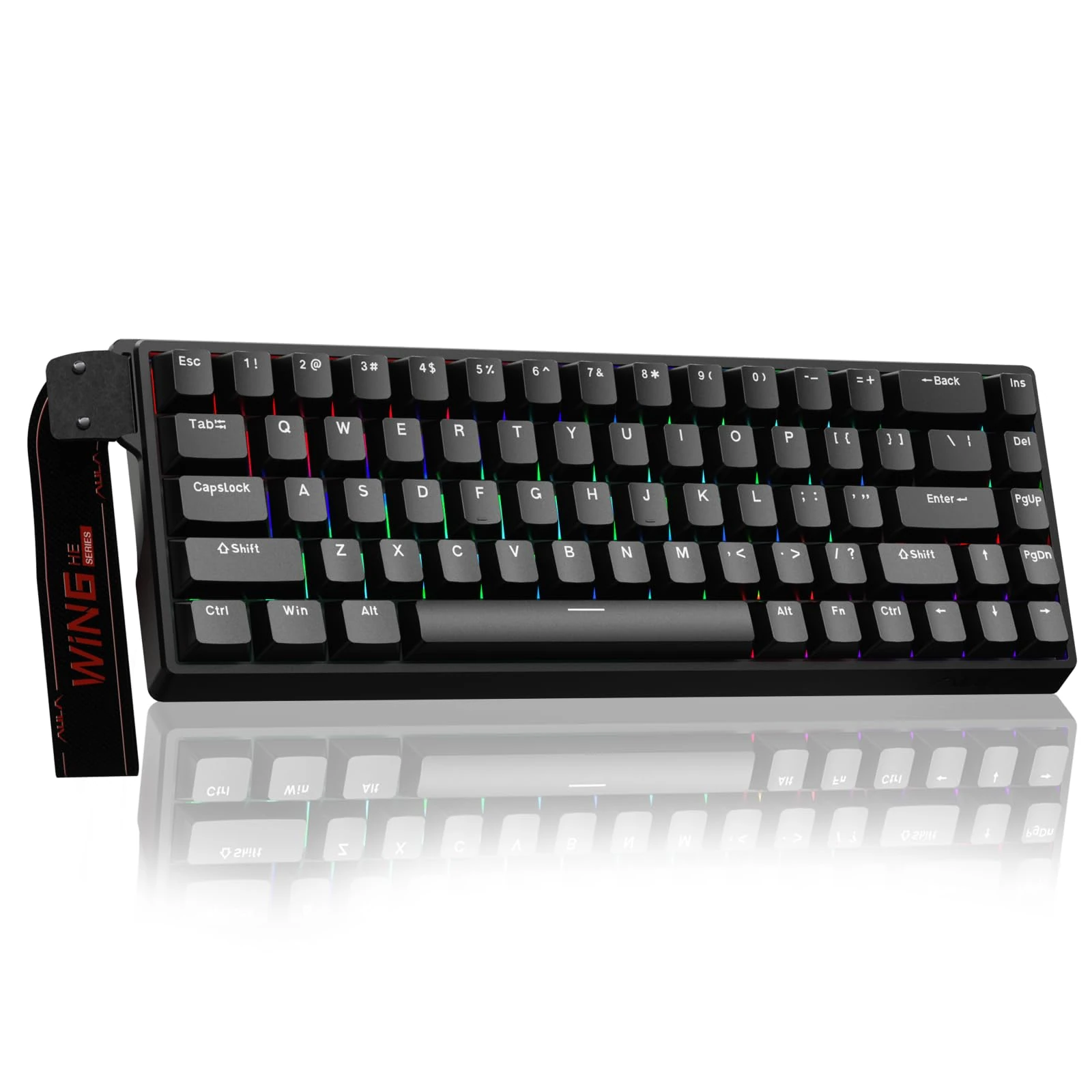 AULA WIN68 HE Hall Effect Gaming Keyboard,Adjustable Actuation Rapid Trigger,0.02mm RT Accuracy,8000Hz,RGB Backlight,USB-C Wired,60% Percent Magnetic Keyboard