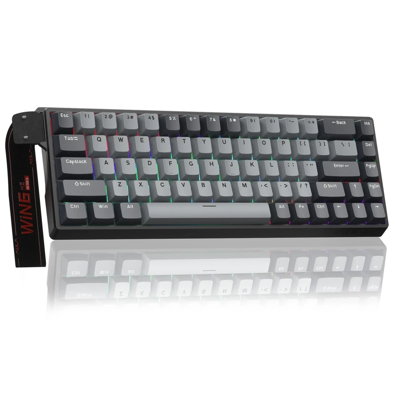 AULA WIN68 HE PRO Hall Effect Gaming Keyboard,Adjustable Actuation Rapid Trigger,0.02mm RT Accuracy,8000Hz,RGB Backlight,USB-C Wired,60% Percent Magnetic Keyboard