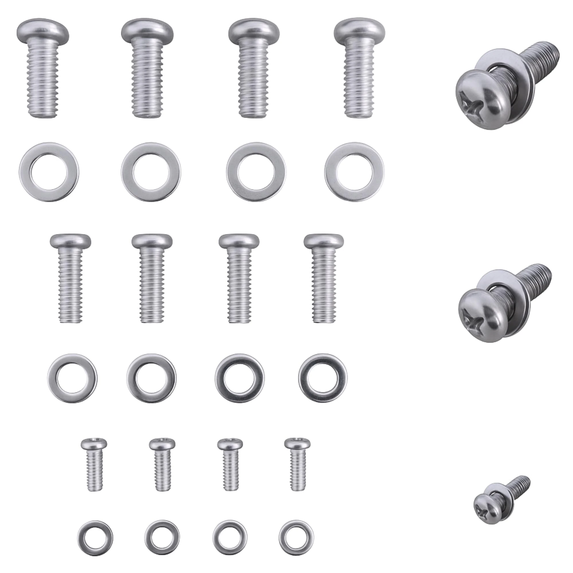 Universal TV & Monitor Mounting Hardware Kit – 24pcs M4, M6, M8 Screws with Washers & Spacers | Stainless Steel Fixing Bolts for Wall Mount Brackets