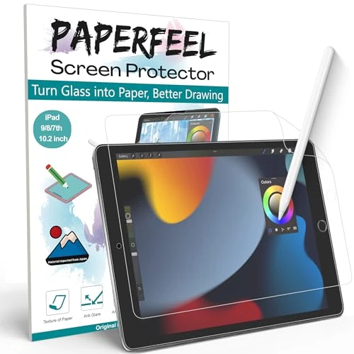 PAPERFEEL [2 Pack] Screen Protector for iPad 9th/8th/7th Generation 2021 2020 2019 Screen Protector, Matte Screen Protector for iPad 10.2 Inch for Writing, Drawing, Anti-Glare, Anti-Fingerprint