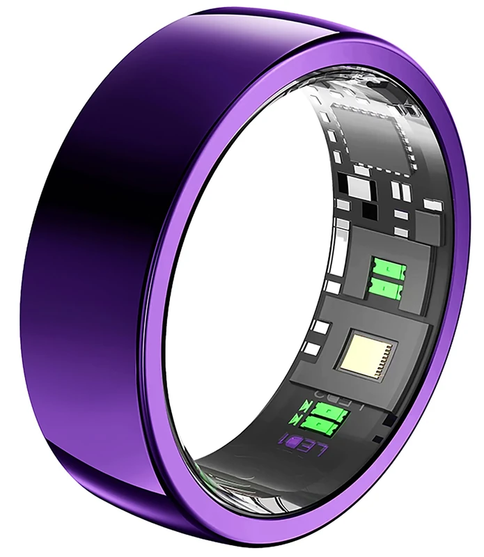 Yeforu Smart Ring Health Tracker Sleep Rings Heart Rate Monitor Sports Fitness Tracking Step Counter Waterproof Ring for Women Men Purple