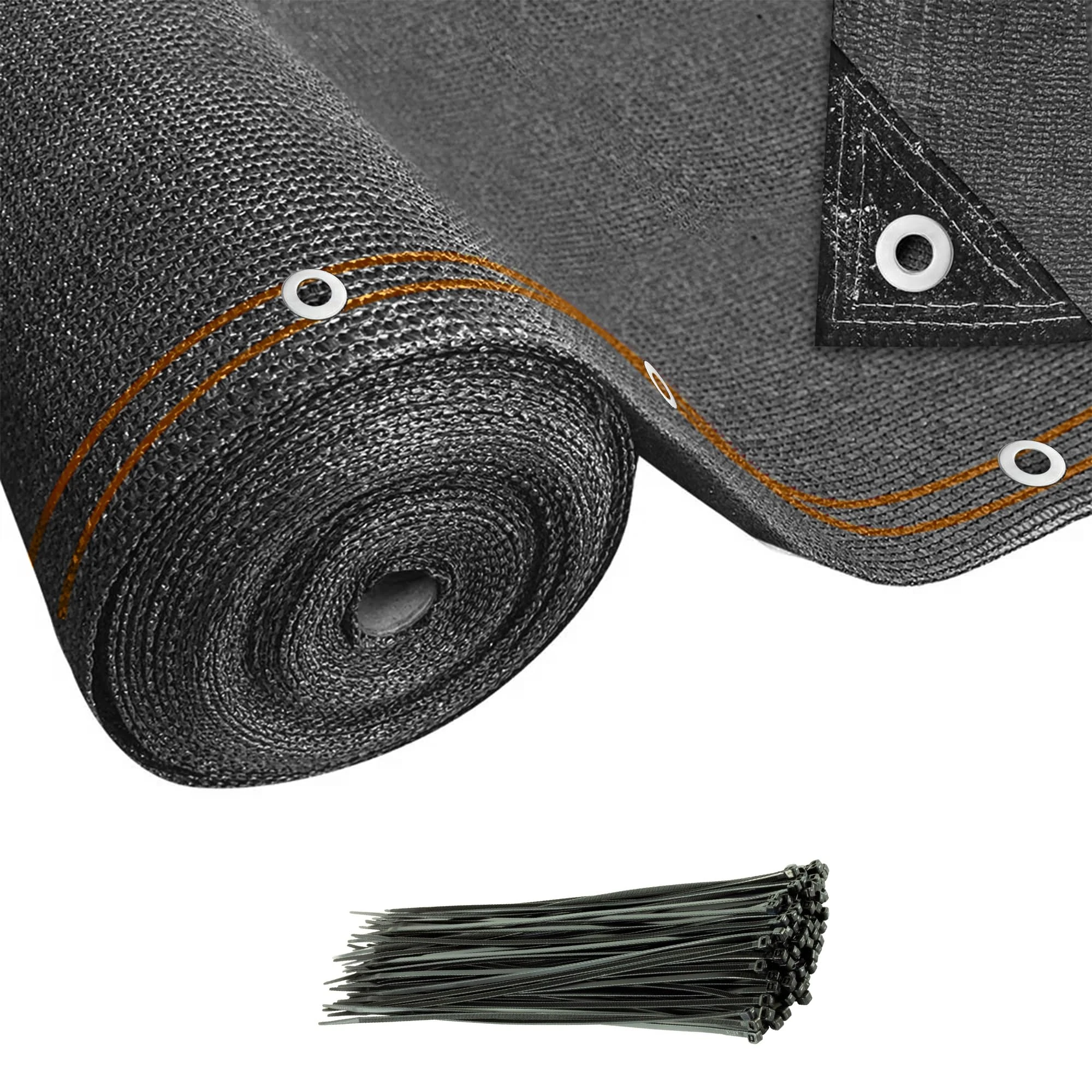 FB FunkyBuys Garden Screening 1.5x10m for Outdoor Protection - Privacy Screen & Summer-friendly Privacy Netting for Balcony & Patio - Tear Resistant Windbreak Fence Screening ANTHRACITE, 230gsm