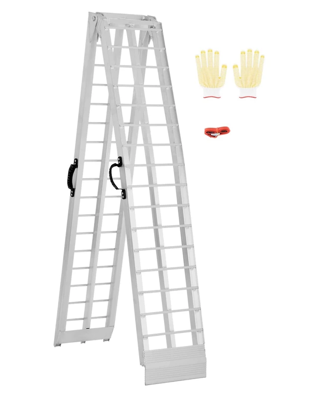 VEVOR Aluminum Ramps, 600 lbs, 1Pcs Heavy-duty Ramps with Wider Ramp Surface, Universal Stable Loading Ramp with Handles, Fit for Motorcycle, Electric Bicycle, Bicycle, etc.