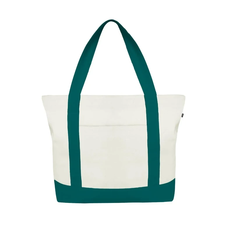 Ecoright Große Canvas Tote Bag Für Frauen Mit Reißverschluss & Innentasche, 100% Bio-baumwolle Reisenthel Shopper(Pack of 5) - Image 1