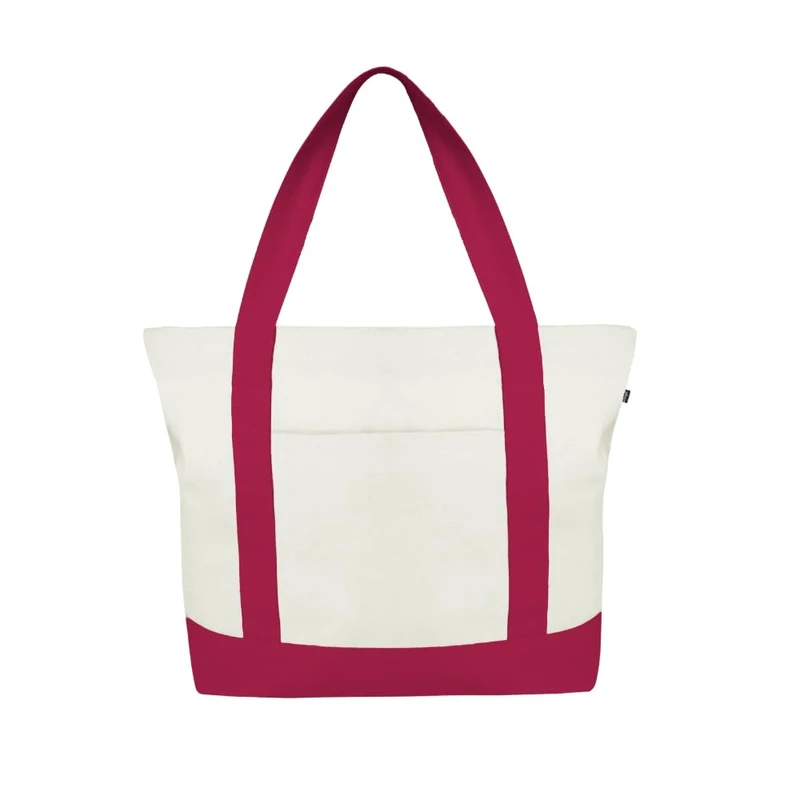 Ecoright Große Canvas Tote Bag Für Frauen Mit Reißverschluss & Innentasche, 100% Bio-baumwolle Reisenthel Shopper(Pack of 5)