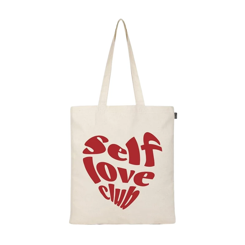 Eco Right Aesthetic Canvas Tote Bag for Women, Cute, Trendy and Reusable, Cotton Bags for School, Shopping, Gym, Library and Beach, Perfect for Groceries(Pack of 10)