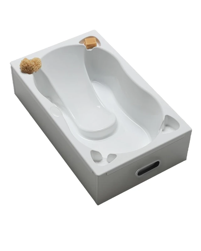 G.A. | Baby Collection - Bath Tub 74 x 45 x 19 cm, Ergonomic Design with Handles, Made in Italy
