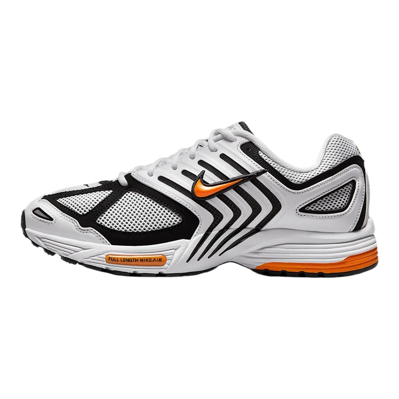 NIKE Men's AIR Pegasus 2005 Sneaker, White Safety Orange Black, 9 UK