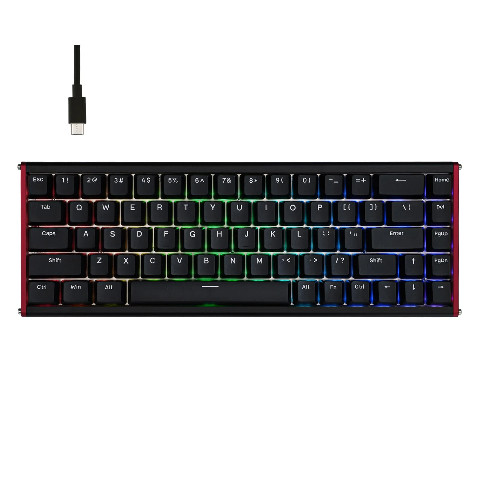 MechLands ALUX68 HE Aluminum Rapid Fast Gaming Keyboard with Magnetic Switch, Wired Hall Effect Keyboard with 8K Polling Rate, 0.125ms Latency, RGB Backlight (Black, ALUX68 PLUS)