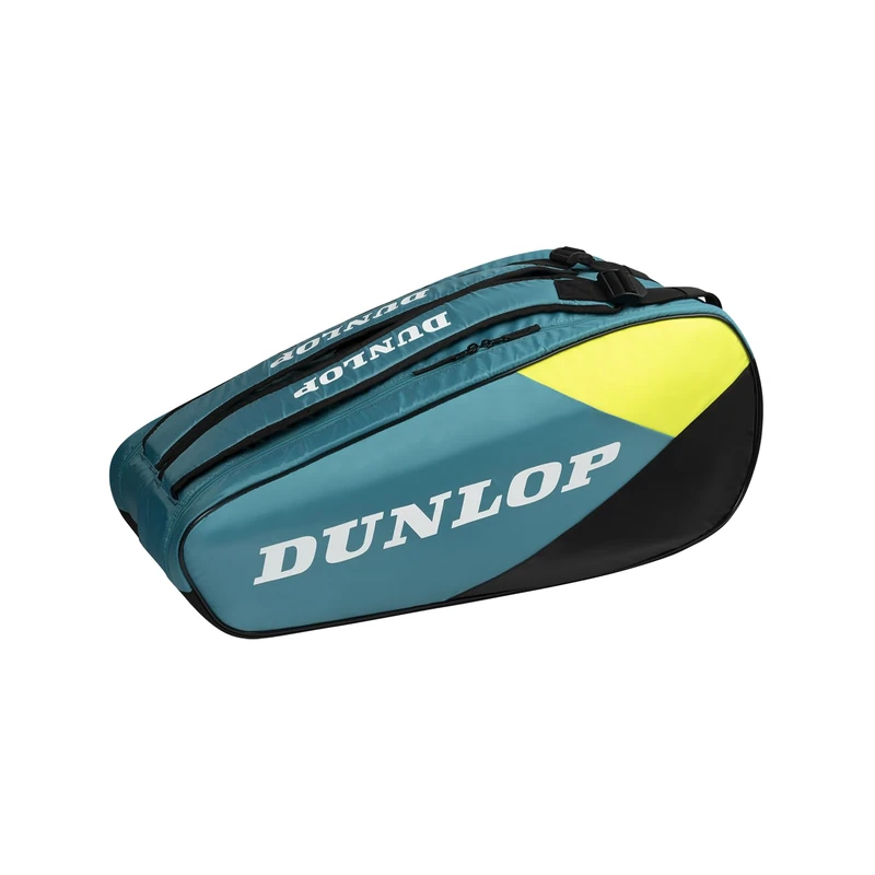 DUNLOP SX-Club 10 Racket Bag, Teal, Black, Yellow