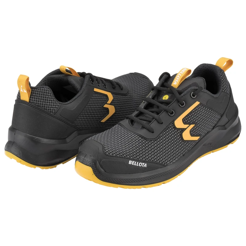 Bellota Unisex's Zapatilla de Seguridad Run Construction Shoe, Black Yellow, 9.5 UK - Image 1