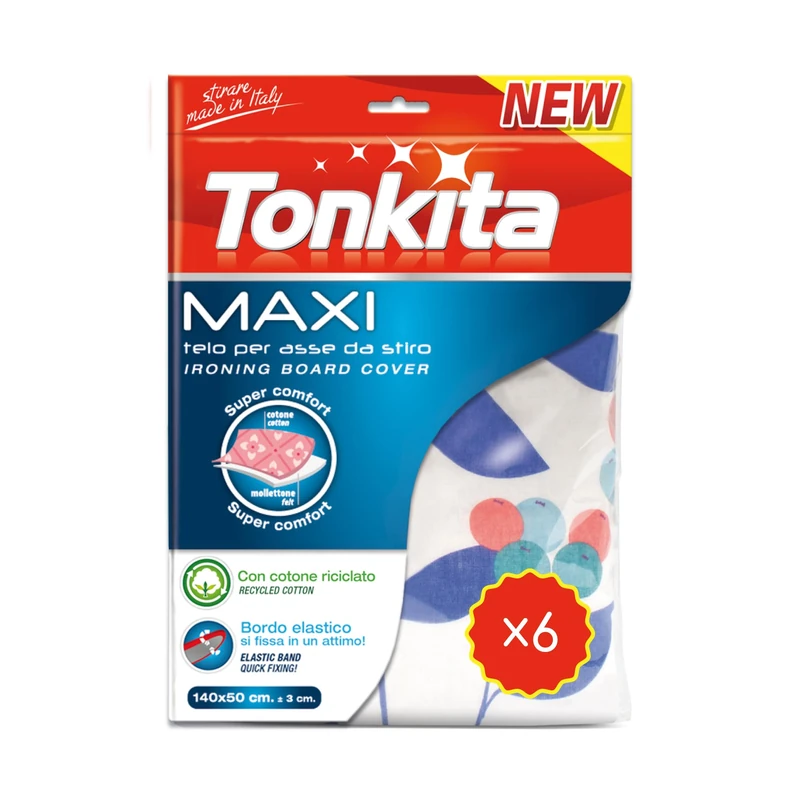 Tonkita Ironing Towel, Cotton Sponge, Various, 6 Confezioni - Image 1