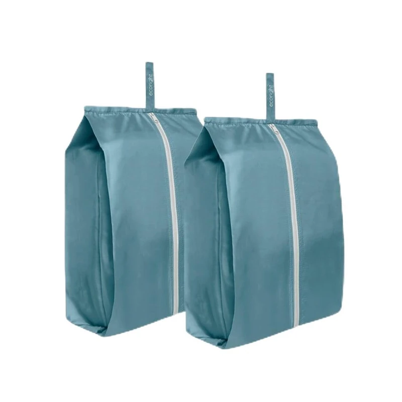 Ecoright Shoe Bags for Travel, Set of 2, 100% Recycled Water-Resistant Zipper Pouch Bags, Shoe Bags for Storage, Travel Essentials for Men & Women(Pack of 10)