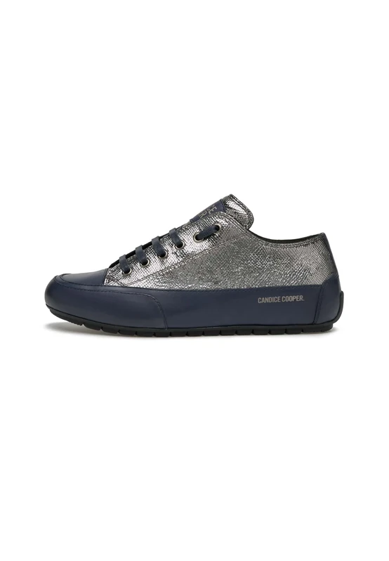 Candice Cooper Rock Tamponato Calf/Metal VIPERLIKE Goat Skin Navy-Dark Silver, Women's Lace-Up Shoes, EU 41 - UK 7, Navy Dark Silver, 8.5 UK