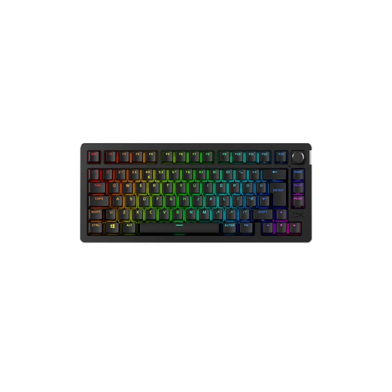 HyperX Alloy Rise 75 Wireless – Hot-Swappable 75% Mechanical Gaming Keyboard | Up to 80 Hours Backlighting On | Dual Wireless 2.4GHz & Bluetooth | Customizable | Ambient light sensor