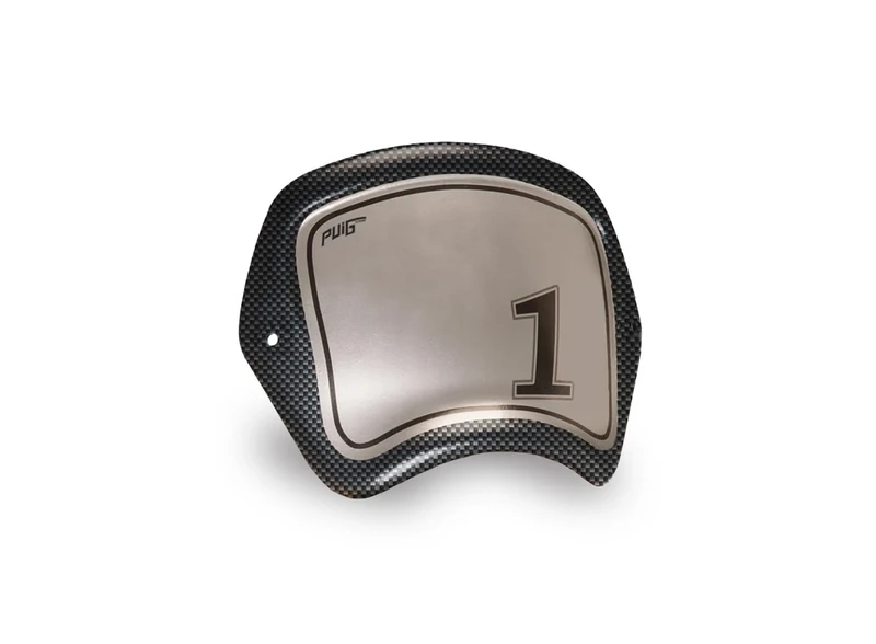 Puig 22138C Front Plate - Retro Style and Protection for Your Motorcycle, Carbon Look