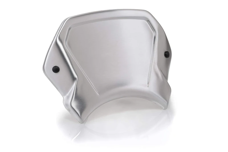 Puig 22224P Aluminum Front Plate - Competitive Design and Aerodynamic Protection, Silver
