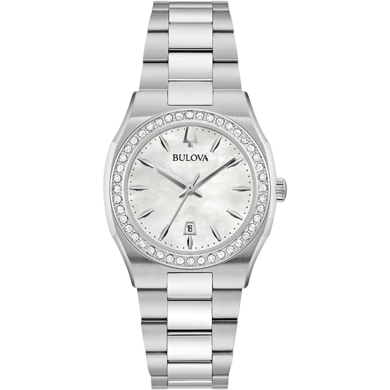 Bulova Women's Analogue Quartz Watch with Stainless Steel Strap 96R245