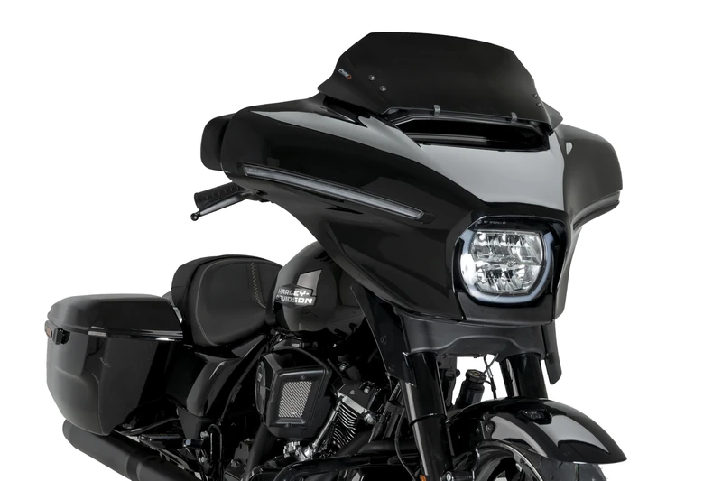 Puig 22109J High-Road Sport Windscreen - Aerodynamic Protection and Sporty Design, Matte Black