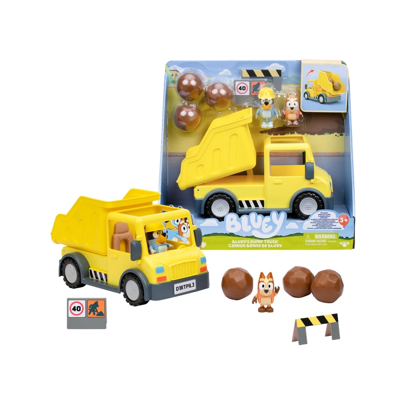 Bluey Dump Truck and Garbage Truck Set with Figures (BLY96000)