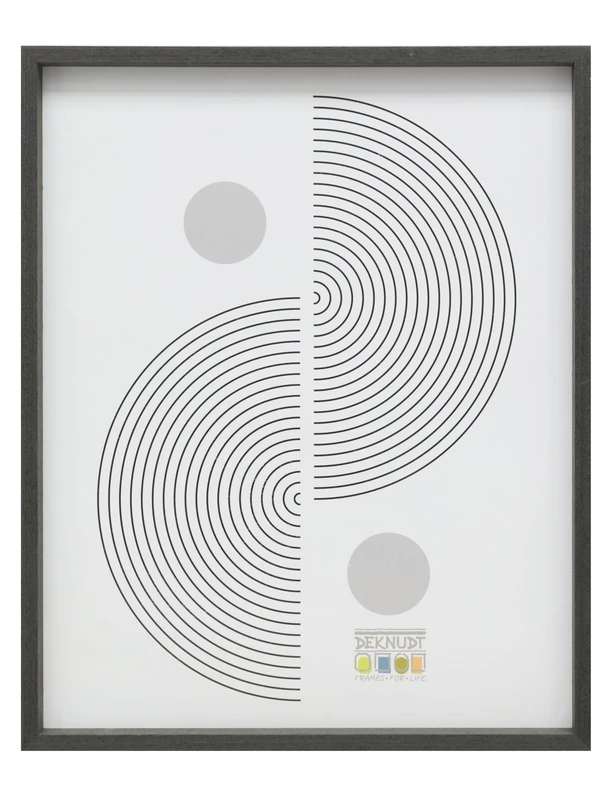 Deknudt Frames - Photo frame - black grey wood finish - clean - FSC Mix wood - for 40x60cm format - hang