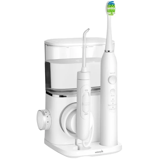 Waterpik Sensonic Complete Care Water Flosser, Rechargeable Electric Toothbrush and Water Flosser Combo Set, CC-04, White
