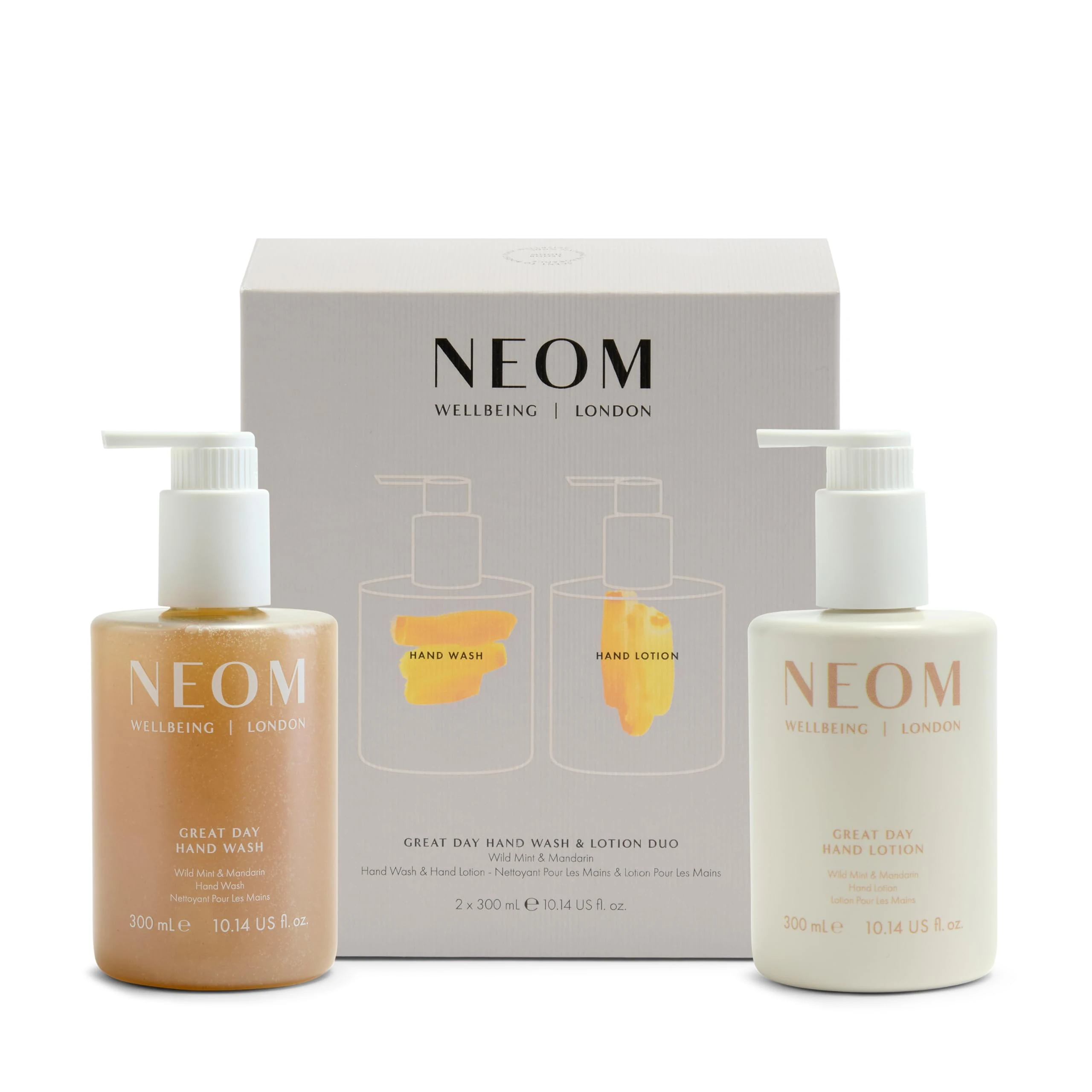 NEOM Gifting Set I 100% Natural I Essential Oils (Great Day Hand Wash Duo)