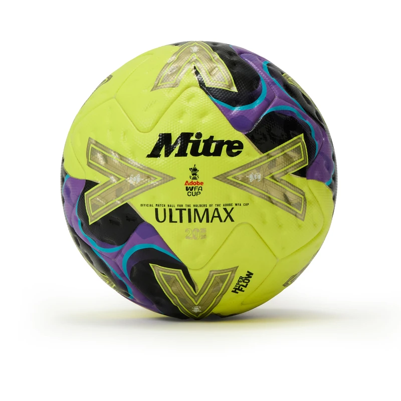 Mitre Adult Unisex WFA Cup Winn R Ultimax Pro2526 Football, Vibe Lime/Gold/Purple, 5
