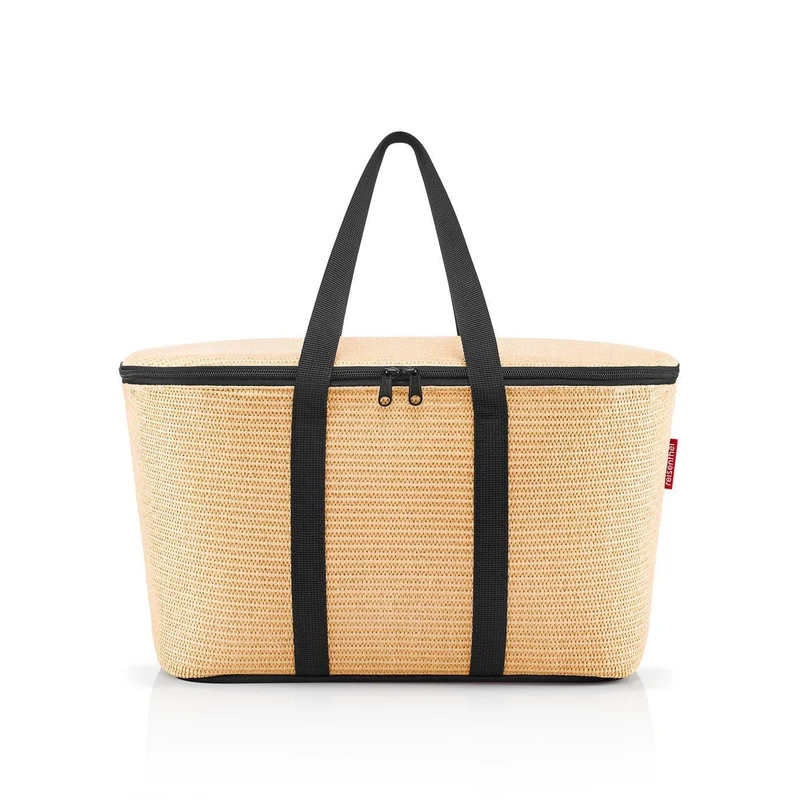 reisenthel Coolerbag - Cool Bag Made of High-Quality Polyester Fabric - Ideal for Picnics, Shopping and on The Go, Raffia Black, Regular, Cool Bag