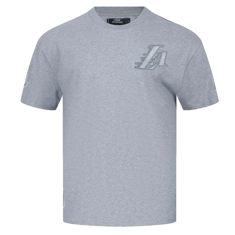 Pro Standard Mens NBA Los Angeles Lakers Neutral Short Sleeve Tee Dark Heather Gray 3XL