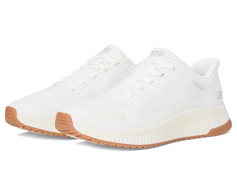 Skechers Women's Hands Free Slip-ins: Bobs Squad 4-Staple Look Sneaker, White Opulent Garden, 6 UK