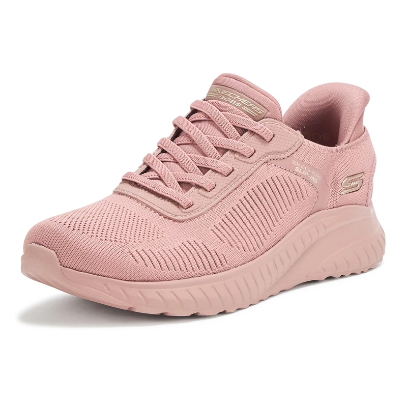 Skechers Women's Hands Free Slip-ins: Bobs Sport Squad Chaos-Current Muse Sneaker, Pink, 3.5 UK