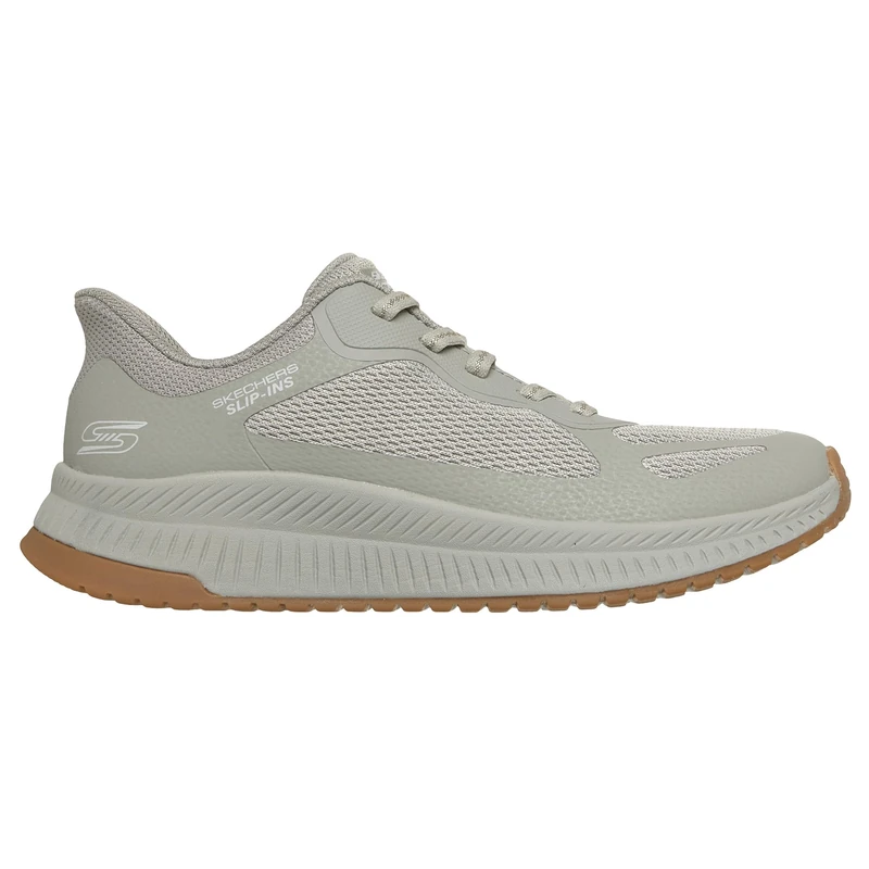 Skechers Women's Hands Free Slip-ins: Bobs Squad 4-Staple Look Sneaker, Olive, 3 UK