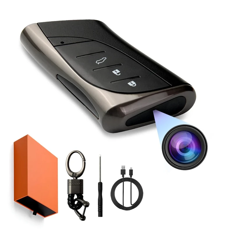 DAMOACAM QHD 2560x1440P 2K Car Key Mini Security Camera for Home Security, Baby Camera Monitor, Pet Camera, Cat Camera, Small Surveillance Camera, Indoor Wireless - Image 1