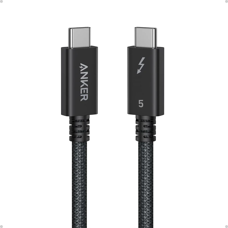 Anker Prime Thunderbolt 5 Cable, 3.3 FT USB C to USB-C Cable, 240W Charging, 80Gbps Data Transfer, 8K/4K Displays, for MacBook Pro, iPhone 17/16/15, iPad Pro,and More