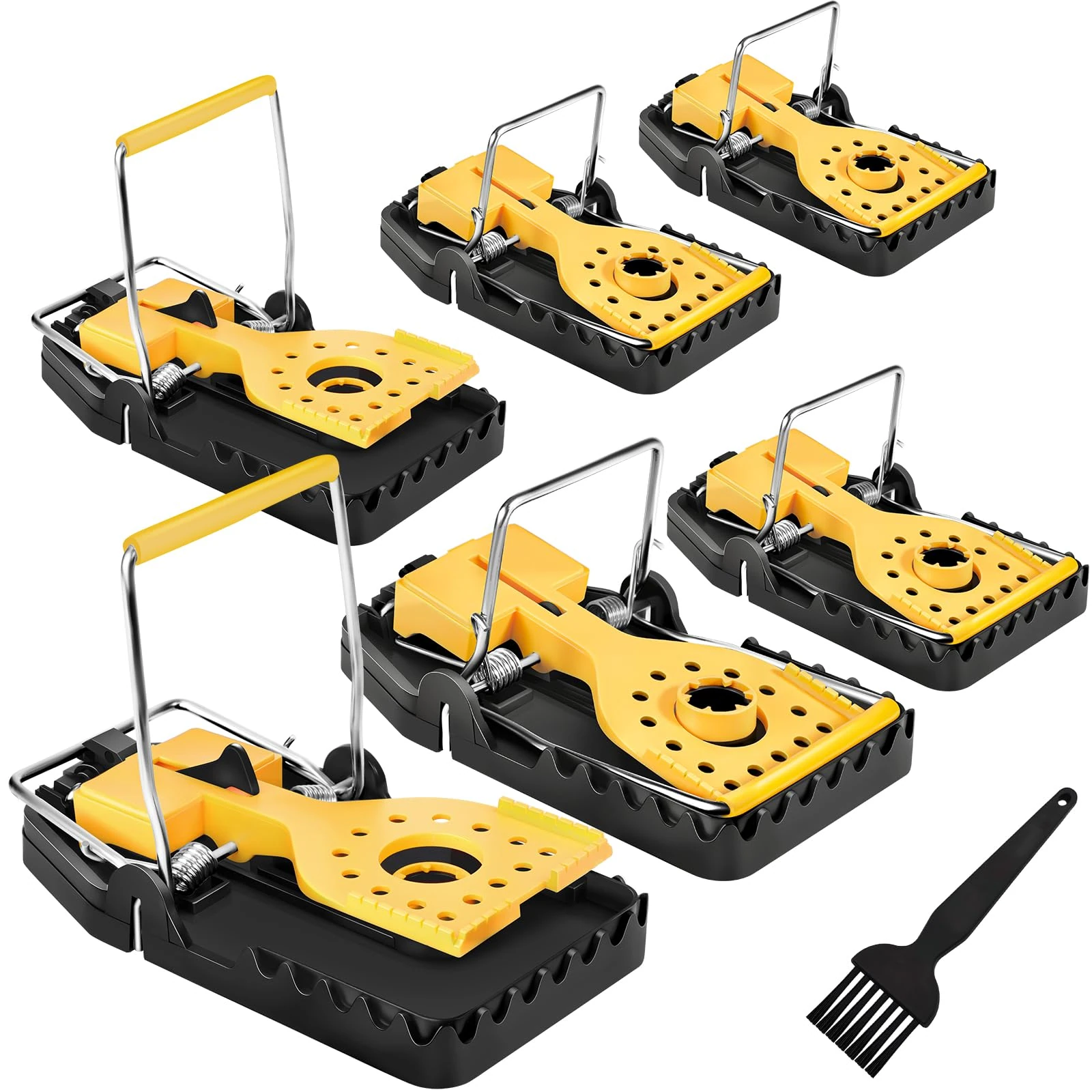 Kwaiyole Rat Traps, 8 Pack Heavy Duty Rat Trap That Kill Instantly,Professional Pest Control Traps,Reusable Extra Large Mouse Traps,Easy to Use And Clean Rat Mouse Rodent Solution (8 Pack)